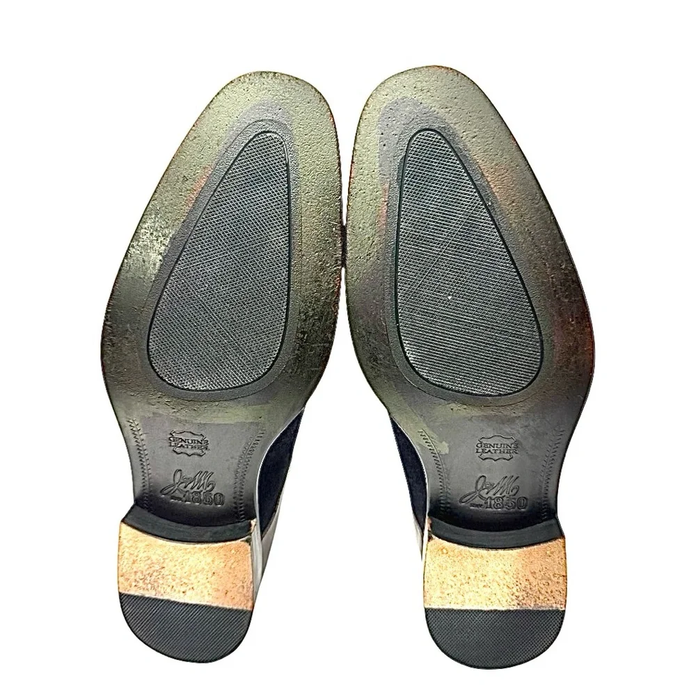 Johnston & Murphy 27-1808 Mens Black Suede /Brown Leather Size 11 Medium EUC